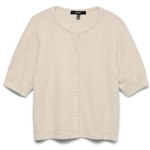 Vero Moda Vmdoffy Noos Cardigan à col Rond 2/4, Bouleau, L - Publicité Vero Moda Vmdoffy Noos Cardigan à col Rond 2/4, Bouleau, L - Publicité