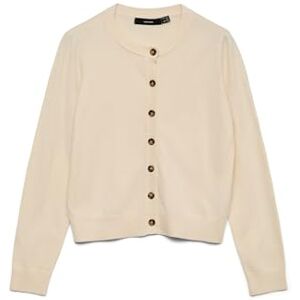 Vero Moda Vmsaba Noos Cardigan uni à col Rond, Bouleau, XS - Publicité Vero Moda Vmsaba Noos Cardigan uni à col Rond, Bouleau, XS - Publicité