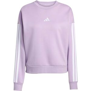 Adidas Femme Essentials 3-Stripes Fleece Sweatshirt, Powder Plum/White, M - Publicité Adidas Femme Essentials 3-Stripes Fleece Sweatshirt, Powder Plum/White, M - Publicité