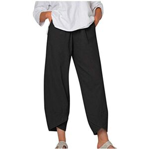 Kanpola Damen Sweatshirts Kanpola Pantalon d'été en lin pour femme Grandes tailles Pantalon de loisirs avec poches Pantalon de jogging ample confortable Pantalon de yoga sarouel Noir W42 - Publicité Kanpola Damen Sweatshirts Kanpola Pantalon d'été en lin pour femme Grandes tailles Pantalon de loisirs avec poches Pantalon de jogging ample confortable Pantalon de yoga sarouel Noir W42 - Publicité