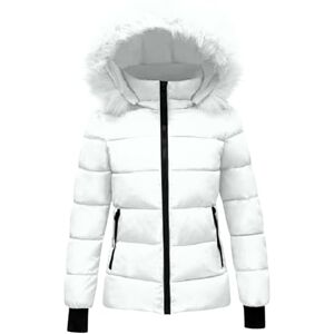 NZYIHAO Parka d'hiver matelassée décontractée pour femme avec capuche en fourrure Parka d'hiver chaude à manches longues Grande taille Couleur unie Veste demi-saison Fermeture éclair - - Publicité NZYIHAO Parka d'hiver matelassée décontractée pour femme avec capuche en fourrure Parka d'hiver chaude à manches longues Grande taille Couleur unie Veste demi-saison Fermeture éclair - - Publicité