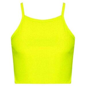 StyleWear Femmes Uni Bretelles Sans Manches Cami Soutien-Gorge Haut Dames D'été Spaghetti Court Mini Soutien-Gorge Débardeur (Jaune Néon UK 8-10) - Publicité StyleWear Femmes Uni Bretelles Sans Manches Cami Soutien-Gorge Haut Dames D'été Spaghetti Court Mini Soutien-Gorge Débardeur (Jaune Néon UK 8-10) - Publicité