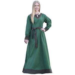 Battle-Merchant Robe médiévale Jona pour Femme Manches Longues/Ceinture Coton pour Jeux de rôle Grandeur Nature/Style Viking/déguisement Vert S - Publicité Battle-Merchant Robe médiévale Jona pour Femme Manches Longues/Ceinture Coton pour Jeux de rôle Grandeur Nature/Style Viking/déguisement Vert S - Publicité
