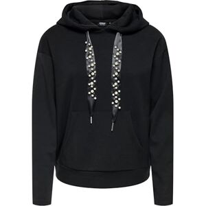 Only Onlfancy L/S Hood String SWT, Noir, M Femme - Publicité Only Onlfancy L/S Hood String SWT, Noir, M Femme - Publicité