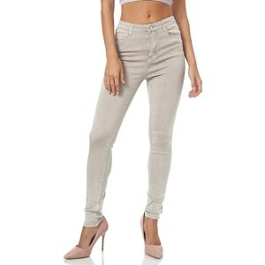 Gloop Pantalon en jean stretch pour femme, coupe skinny Jegging, jean skinny avec effet push-up, taille haute, beige, L - Publicité Gloop Pantalon en jean stretch pour femme, coupe skinny Jegging, jean skinny avec effet push-up, taille haute, beige, L - Publicité