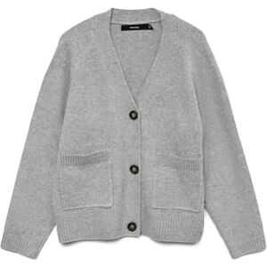 Vero Moda Femme Vmboom Ls Noos Boutonné À Col en V Cardigan, Light Grey Melange, XS EU - Publicité Vero Moda Femme Vmboom Ls Noos Boutonné À Col en V Cardigan, Light Grey Melange, XS EU - Publicité