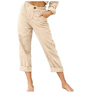 Kanpola Damen Sweatshirts Kanpola Pantalon d'été en lin pour femme Grandes tailles Pantalon de loisirs avec poches Pantalon de jogging ample confortable Pantalon de yoga sarouel Beige W46 - Publicité Kanpola Damen Sweatshirts Kanpola Pantalon d'été en lin pour femme Grandes tailles Pantalon de loisirs avec poches Pantalon de jogging ample confortable Pantalon de yoga sarouel Beige W46 - Publicité