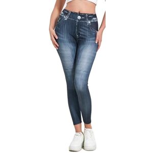 In One Clothing Jeggings pour femme, leggings légers et élastiques avec imprimé jean, aspect d'un pantalon jean au look usé moulant, Jean 07, L - Publicité In One Clothing Jeggings pour femme, leggings légers et élastiques avec imprimé jean, aspect d'un pantalon jean au look usé moulant, Jean 07, L - Publicité