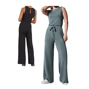 MYPOWR 2023 New Jumpsuits for Women Casual Women's Sleeveless Jumpsuit with Pockets,Summer Casual Fashion Jumpsuits (Blue Gray, XS) - Publicité