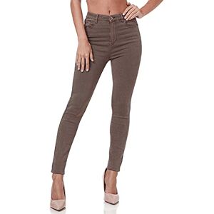Gloop Pantalon en jean stretch pour femme, coupe skinny Jegging, jean skinny avec effet push-up, taille haute, marron foncé, XS - Publicité Gloop Pantalon en jean stretch pour femme, coupe skinny Jegging, jean skinny avec effet push-up, taille haute, marron foncé, XS - Publicité