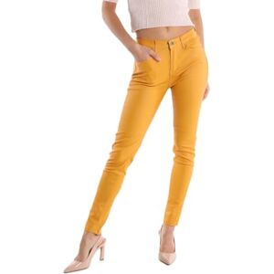 JOPHY & CO. Pantalon femme taille haute slim fit effet cuir – Jeggings élastiques avec poches, confortables et polyvalents (cod. 6688), jaune, XS - Publicité JOPHY & CO. Pantalon femme taille haute slim fit effet cuir – Jeggings élastiques avec poches, confortables et polyvalents (cod. 6688), jaune, XS - Publicité
