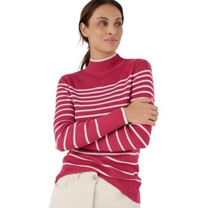 Damart Pull-Chaussette Col Montant 50% Laine Mérinos Femme Rose Rayé Taille 46/48 - Publicité Damart Pull-Chaussette Col Montant 50% Laine Mérinos Femme Rose Rayé Taille 46/48 - Publicité