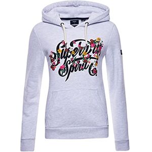 Superdry Script Style Floral Hood Sweat-Shirt à Capuche, Ice Marl, S Femme - Publicité Superdry Script Style Floral Hood Sweat-Shirt à Capuche, Ice Marl, S Femme - Publicité
