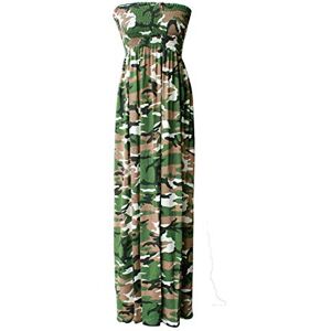 StyleWear Robe longue bandeau décontractée sans bretelles froncées pour femme, camouflage, 44-46 - Publicité StyleWear Robe longue bandeau décontractée sans bretelles froncées pour femme, camouflage, 44-46 - Publicité