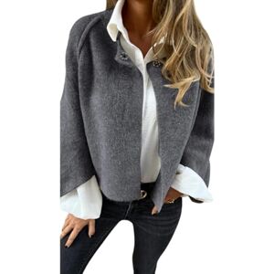 PNZLZIA Manteau en Laine à Manches Longues et col Rond pour Femme, Veste Cardigan en Cachemire Doux et Chaud, Manteau Court en mélange de Laine pour Femme (Medium,Gray) - Publicité PNZLZIA Manteau en Laine à Manches Longues et col Rond pour Femme, Veste Cardigan en Cachemire Doux et Chaud, Manteau Court en mélange de Laine pour Femme (Medium,Gray) - Publicité