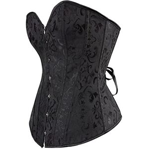 Jutrisujo Corset Sexy Top Bustier Femme Dentelle Lingerie Gothique Medieval Halloween Grande Taille Noir Xl - Publicité Jutrisujo Corset Sexy Top Bustier Femme Dentelle Lingerie Gothique Medieval Halloween Grande Taille Noir Xl - Publicité