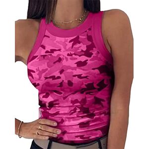 Onsoyours Débardeur Sexy Col Rond Femme Tshirt sans Manches Blouse D'été Cami Top Moulante Chic T-Shirt B Camouflage Rose Rouge XL - Publicité Onsoyours Débardeur Sexy Col Rond Femme Tshirt sans Manches Blouse D'été Cami Top Moulante Chic T-Shirt B Camouflage Rose Rouge XL - Publicité