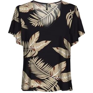 Vero Moda Neck Vmeasy Joy Blouse à col en V SS WVN GA, Noir, S Femmes - Publicité Vero Moda Neck Vmeasy Joy Blouse à col en V SS WVN GA, Noir, S Femmes - Publicité