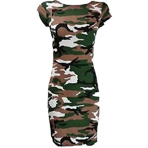 FAIRY TRENDZ LTD Robe midi moulante à manches cape extensible et col rond pour femme, camouflage, 40-42 - Publicité FAIRY TRENDZ LTD Robe midi moulante à manches cape extensible et col rond pour femme, camouflage, 40-42 - Publicité