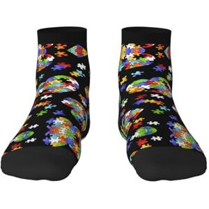 FRESQA Chaussettes droites pour femme Pour la sensibilisation à l'autisme Pièces de puzzle Motif cœur Pour le sport et les loisirs Chaussettes de course haute performance, Puzzle de sensibilisation - Publicité FRESQA Chaussettes droites pour femme Pour la sensibilisation à l'autisme Pièces de puzzle Motif cœur Pour le sport et les loisirs Chaussettes de course haute performance, Puzzle de sensibilisation - Publicité