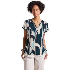 Street One Chemisier pour Femme avec imprimé Ikat, Bleu Marine, 38 - Publicité Street One Chemisier pour Femme avec imprimé Ikat, Bleu Marine, 38 - Publicité
