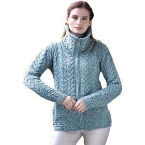 Aran Crafts Ireland Aran Crafts Cardigan à Chevrons pour Femme, Mermaid, L - Publicité Aran Crafts Ireland Aran Crafts Cardigan à Chevrons pour Femme, Mermaid, L - Publicité