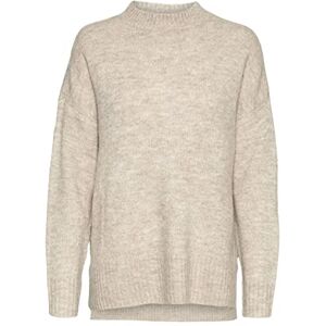 Vero Moda Femme Vmlefile Oversize Boxy Blouse GA Noos Sweater, Bouleau/Détail : avec Mélange, XL EU - Publicité Vero Moda Femme Vmlefile Oversize Boxy Blouse GA Noos Sweater, Bouleau/Détail : avec Mélange, XL EU - Publicité
