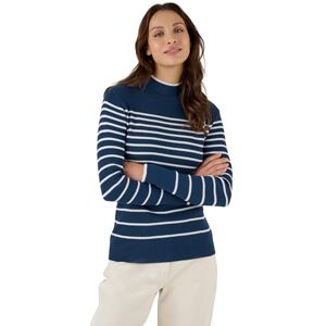 Damart Pull-Chaussette Col Montant 50% Laine Mérinos Femme Bleu Rayé Taille 42/44 - Publicité Damart Pull-Chaussette Col Montant 50% Laine Mérinos Femme Bleu Rayé Taille 42/44 - Publicité