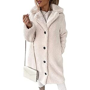 Vagbalena Veste Polaire Longue pour Femmes Manteau de Laine à Revers avec Boutons sur Le Devant Manteau de Laine Trench élégant Manteau de Fourrure léger avec Poches Automne Hiver (Abricot,L) - Publicité Vagbalena Veste Polaire Longue pour Femmes Manteau de Laine à Revers avec Boutons sur Le Devant Manteau de Laine Trench élégant Manteau de Fourrure léger avec Poches Automne Hiver (Abricot,L) - Publicité