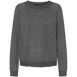 Vero Moda VMDOFFYSHINE LS REP Noos Blouse à col Rond, Asphalte/détail : Lurex argenté, M - Publicité Vero Moda VMDOFFYSHINE LS REP Noos Blouse à col Rond, Asphalte/détail : Lurex argenté, M - Publicité