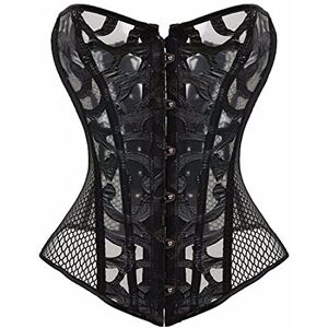 Josamogre Overbust Bustier Corset Tissu Maille Gothique Chaud Sexy Punk évider Lingerie Costume Noir M - Publicité Josamogre Overbust Bustier Corset Tissu Maille Gothique Chaud Sexy Punk évider Lingerie Costume Noir M - Publicité
