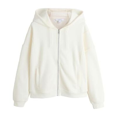 NEXT Femme Sweat à Capuche zippé en Tissu éponge Écru M - Publicité NEXT Femme Sweat à Capuche zippé en Tissu éponge Écru M - Publicité