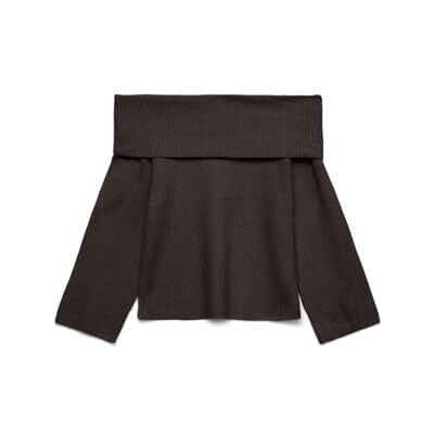 Vero Moda Offshoulder Pullover Vmaries Ls Pull à épaules dénudées BF, Gâteau au Chocolat, M Femme - Publicité Vero Moda Offshoulder Pullover Vmaries Ls Pull à épaules dénudées BF, Gâteau au Chocolat, M Femme - Publicité