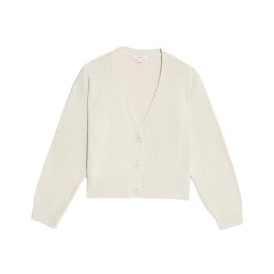 Marks & Spencer Cardigan Confortable Col V Texturé Femme à Haute Teneur en Coton, Coupe Décontractée - Publicité Marks & Spencer Cardigan Confortable Col V Texturé Femme à Haute Teneur en Coton, Coupe Décontractée - Publicité