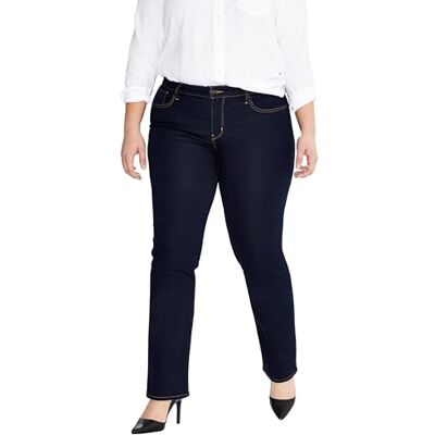 Levis Plus Size 314™ Shaping Straight Jeans Femme, Dark Indigo Flat Finish, 14 S - Publicité Levis Plus Size 314™ Shaping Straight Jeans Femme, Dark Indigo Flat Finish, 14 S - Publicité
