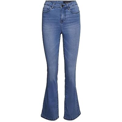 Noisy may Jeans NMSALLIE HW Flare VI162LB Flare Fit Bleu Clair Denim W25-W32-75% Coton, Bleu Jeans Clair, 31W x 32L - Publicité Noisy may Jeans NMSALLIE HW Flare VI162LB Flare Fit Bleu Clair Denim W25-W32-75% Coton, Bleu Jeans Clair, 31W x 32L - Publicité