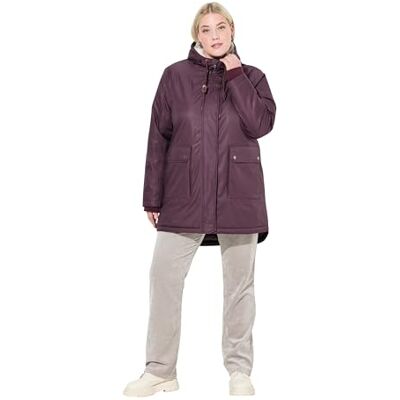 Ulla Popken Hyprar Veste matelassée fonctionnelle en polaire imperméable pour femme, Bordeaux foncé, 56 - Publicité Ulla Popken Hyprar Veste matelassée fonctionnelle en polaire imperméable pour femme, Bordeaux foncé, 56 - Publicité