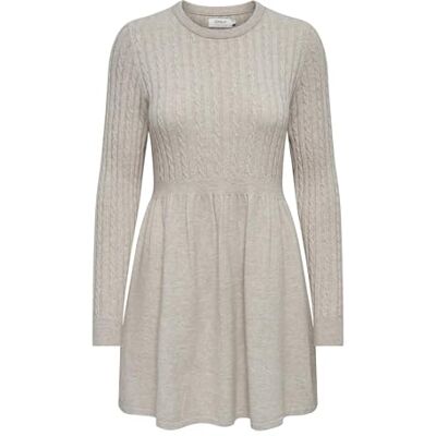 Only Femme Onlfia Ls Nca KNT Robe, Beige, L EU - Publicité Only Femme Onlfia Ls Nca KNT Robe, Beige, L EU - Publicité