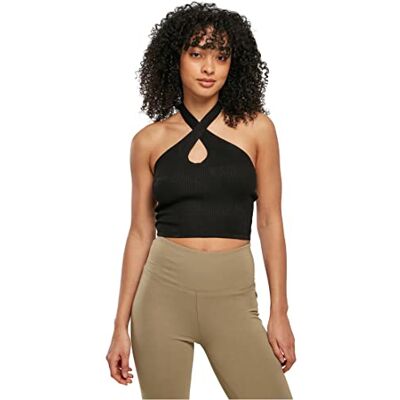 Urban Classics T-Shirt Dos Nu croisé en Maille côtelée pour Femme, Noir, XL - Publicité Urban Classics T-Shirt Dos Nu croisé en Maille côtelée pour Femme, Noir, XL - Publicité