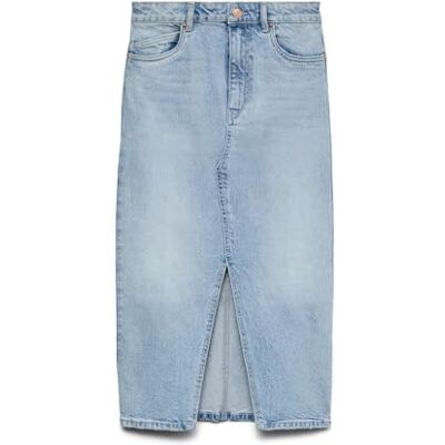 Vero Moda Femme Vmveri HR Calf Denim Skirt GA Noos Jupe en Jean, Bleu-Clair, XL EU - Publicité Vero Moda Femme Vmveri HR Calf Denim Skirt GA Noos Jupe en Jean, Bleu-Clair, XL EU - Publicité