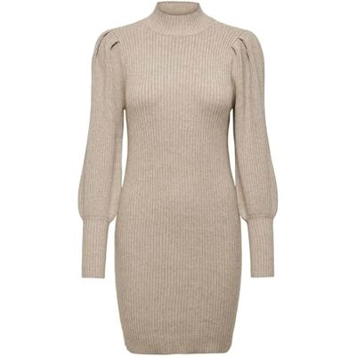 Only ONLKATIA L/S Dress KNT Noos Robe, Mocha Meringue/Détail:w. Melange, M Femmes - Publicité Only ONLKATIA L/S Dress KNT Noos Robe, Mocha Meringue/Détail:w. Melange, M Femmes - Publicité