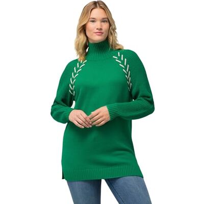 Ulla Popken Pullover Mit Kontrastnähten Pull-Over Femme - Publicité Ulla Popken Pullover Mit Kontrastnähten Pull-Over Femme - Publicité