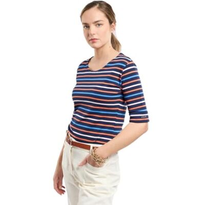Armor Lux Armor-lux Marinière Manches aux Coudes Femme Manches Longues, en Coton - Publicité Armor Lux Armor-lux Marinière Manches aux Coudes Femme Manches Longues, en Coton - Publicité