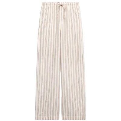 Marks & Spencer Pantalon Jambes Larges à Cordon Femme en Mélange Lin - Publicité Marks & Spencer Pantalon Jambes Larges à Cordon Femme en Mélange Lin - Publicité