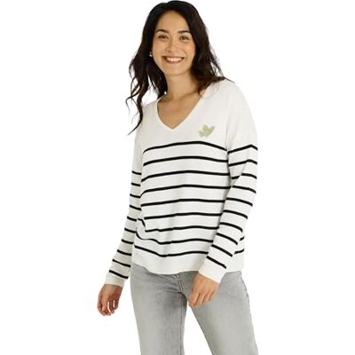 Grain de Malice Pull Loose à Rayures Femme - Publicité Grain de Malice Pull Loose à Rayures Femme - Publicité