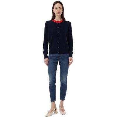 Caroll Cachemire Cardigan, Marine, L Femme - Publicité Caroll Cachemire Cardigan, Marine, L Femme - Publicité