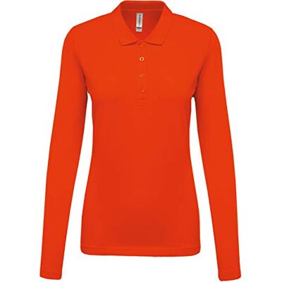 Kariban Polo à Manches Longues Orange - Piqué - Publicité Kariban Polo à Manches Longues Orange - Piqué - Publicité
