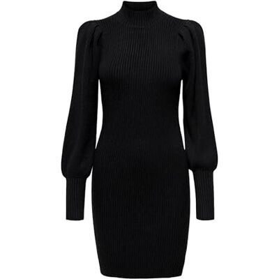 Only ONLKATIA L/S Dress KNT Noos Robe, Noir, S Femmes - Publicité Only ONLKATIA L/S Dress KNT Noos Robe, Noir, S Femmes - Publicité