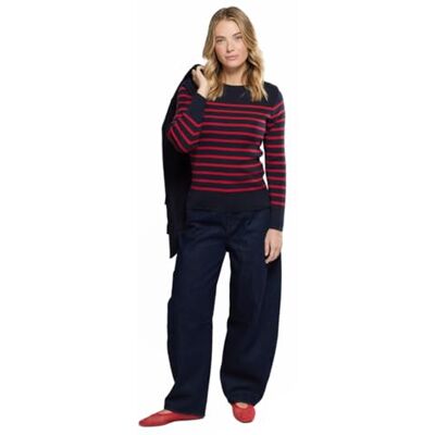 Armor Lux Pull Marin rayé Briac Laine mérinos Rich Navy/Braise XXL - Publicité Armor Lux Pull Marin rayé Briac Laine mérinos Rich Navy/Braise XXL - Publicité