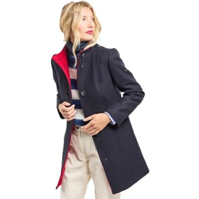 Armor Lux Femme Manteau, MARINE/ROUGE, M EU - Publicité Armor Lux Femme Manteau, MARINE/ROUGE, M EU - Publicité